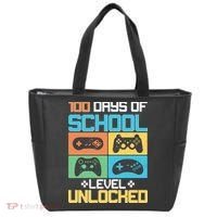 100 Days Of School Level Unlocked Video Game Fan Tote Bag thumb 0
