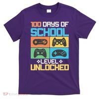100 Days Of School Level Unlocked Video Game Fan T-Shirt thumb 0