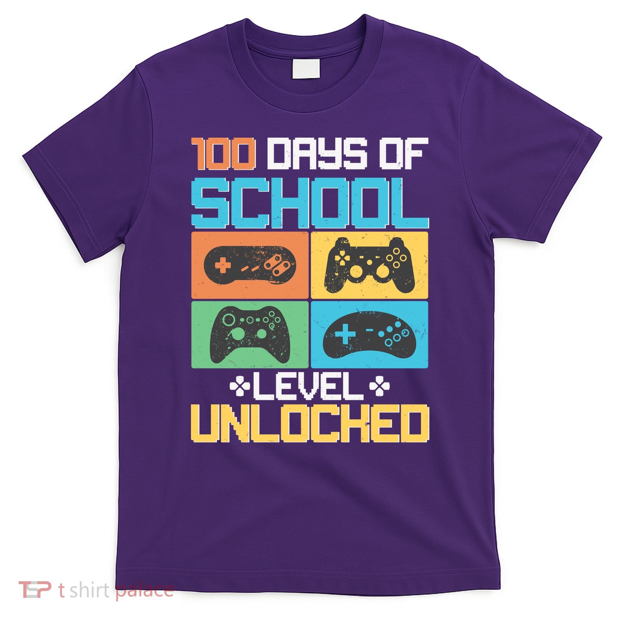 100 Days Of School Level Unlocked Video Game Fan T-Shirt