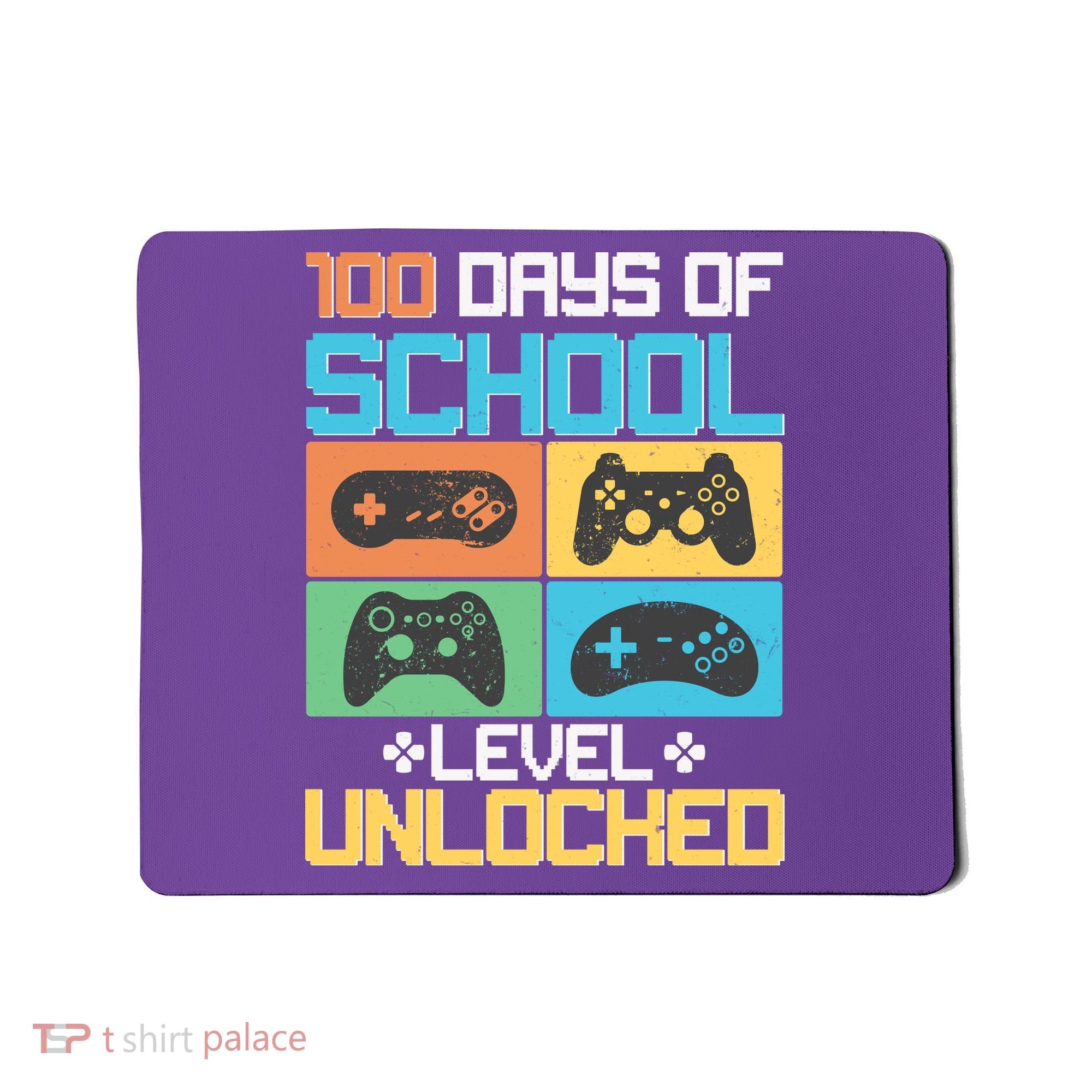 100 Days Of School Level Unlocked Video Game Fan Mousepad
