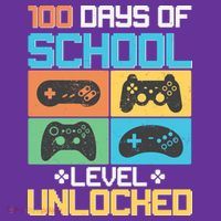100 Days Of School Level Unlocked Video Game Fan Kids Sweatshirt thumb 2