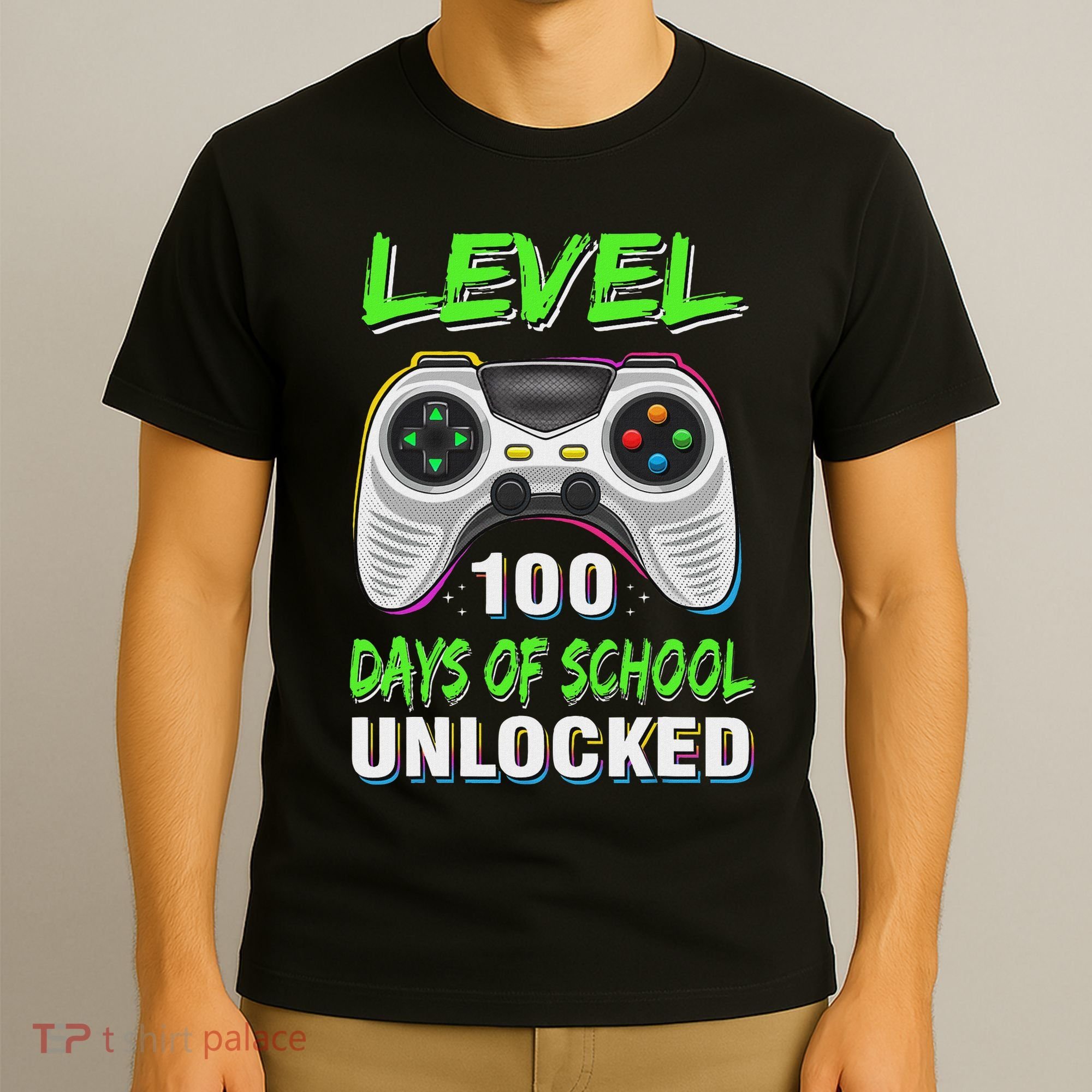 100th Day Of School Video Games Boy Gift Gamer T-Shirt