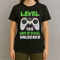 100th Day Of School Video Games Boy Gift Gamer T-Shirt thumb 4