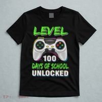 100th Day Of School Video Games Boy Gift Gamer T-Shirt thumb 5