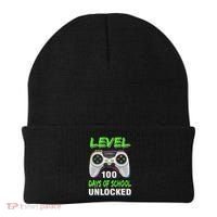 100th Day Of School Video Games Boy Gift Gamer Beanie thumb 0