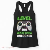 100th Day Of School Video Games Boy Gift Gamer Women's Tank Top thumb 0