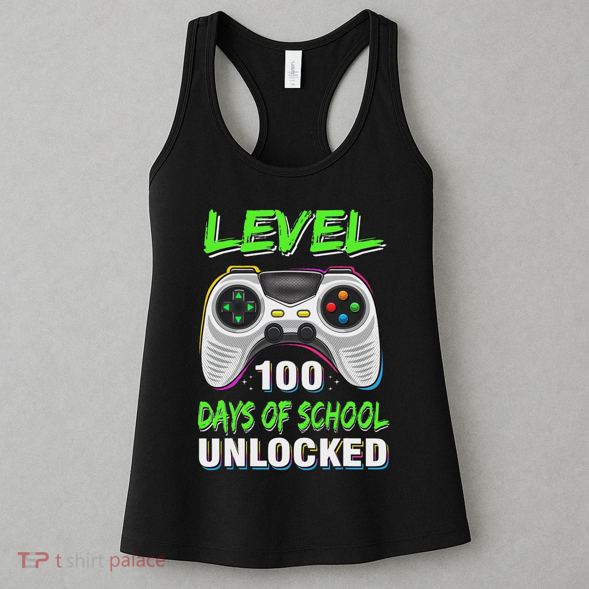 100th Day Of School Video Games Boy Gift Gamer Women's Tank Top