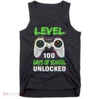 100th Day Of School Video Games Boy Gift Gamer Tank Top thumb 0