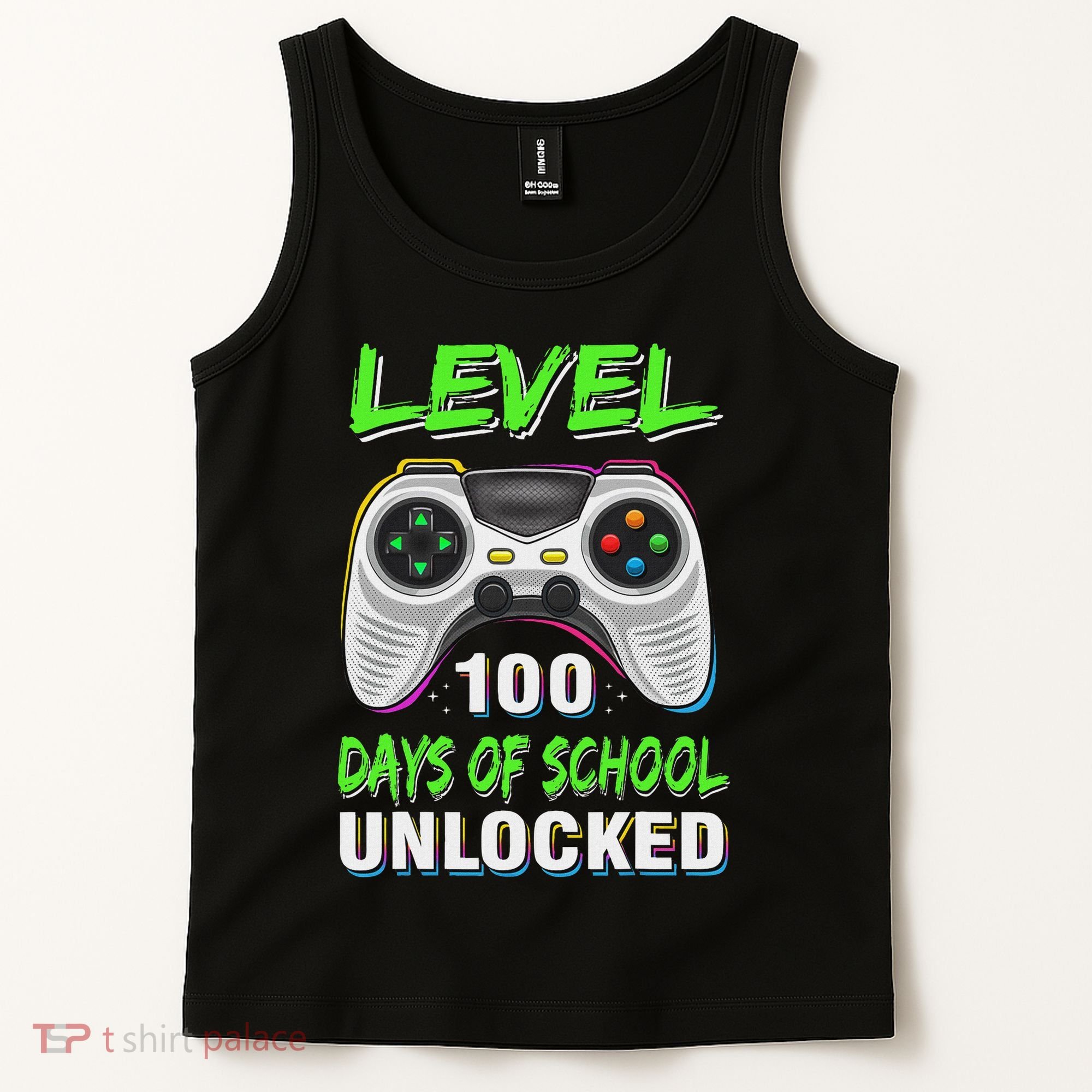 100th Day Of School Video Games Boy Gift Gamer Tank Top