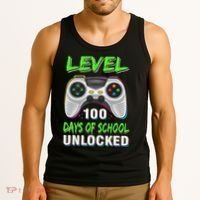 100th Day Of School Video Games Boy Gift Gamer Tank Top thumb 3