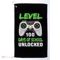 100th Day Of School Video Games Boy Gift Gamer Golf Towel thumb 0