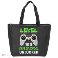 100th Day Of School Video Games Boy Gift Gamer Tote Bag thumb 0