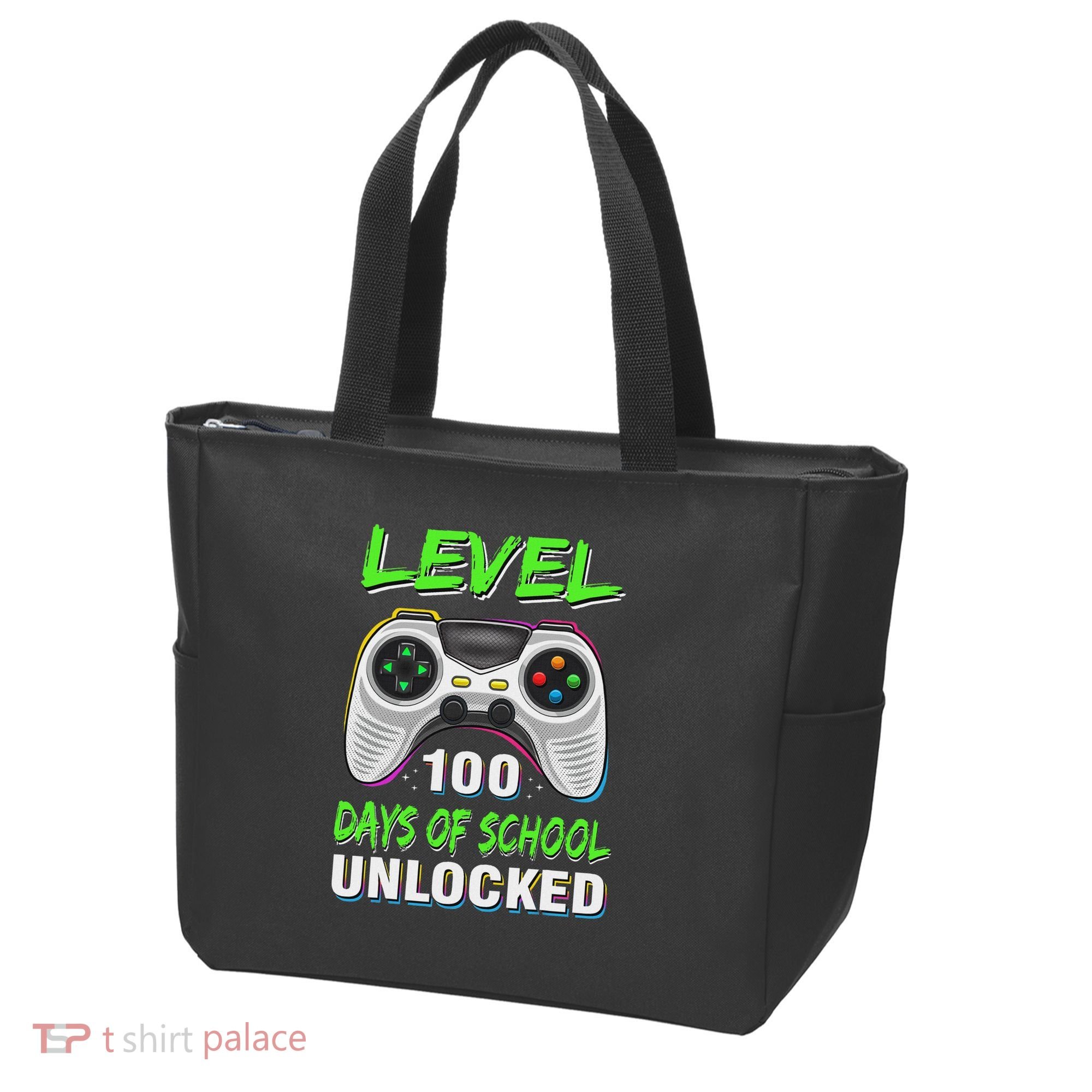 100th Day Of School Video Games Boy Gift Gamer Tote Bag