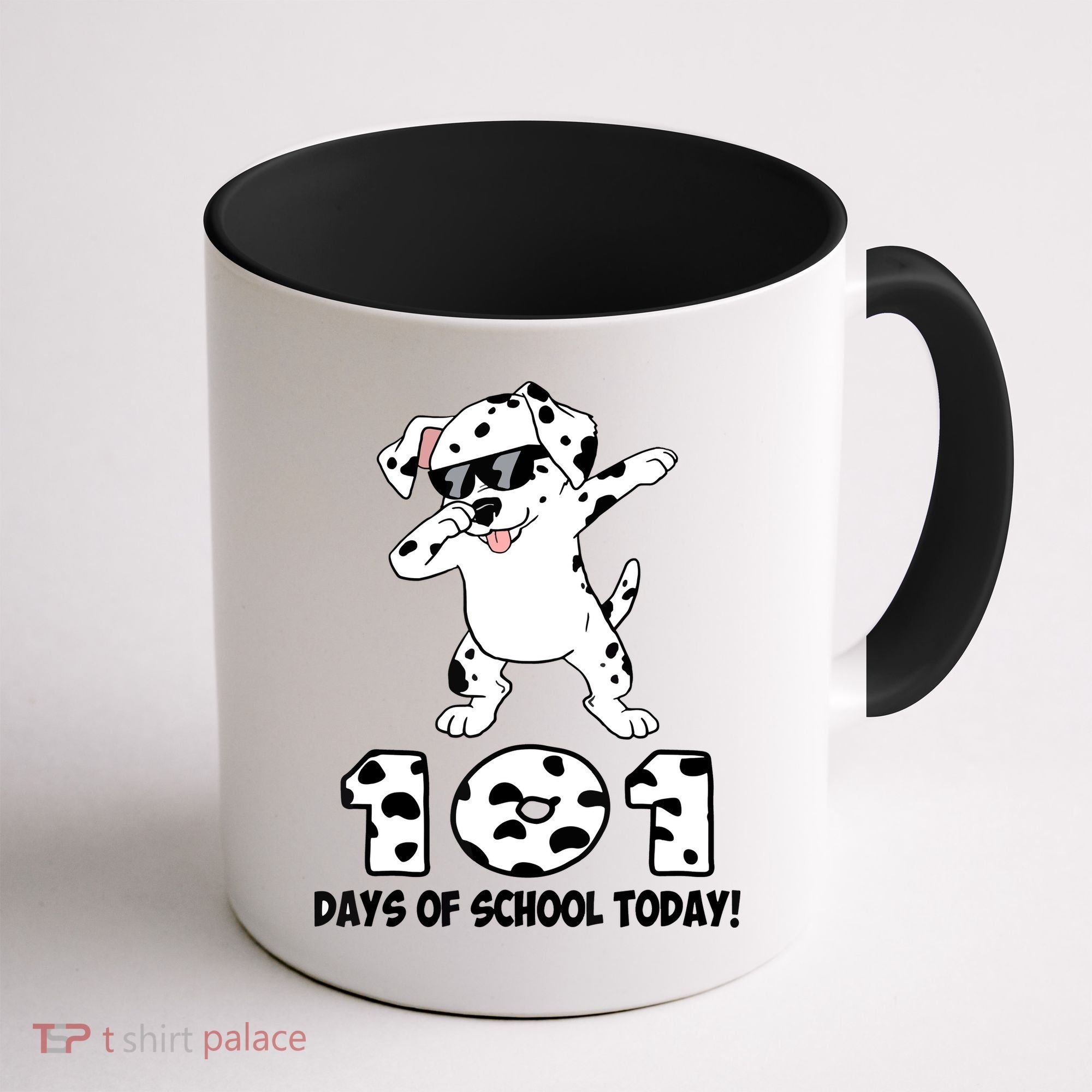 101 Days Of School Dabbing Dalmation Dog Teachers Coffee Mug