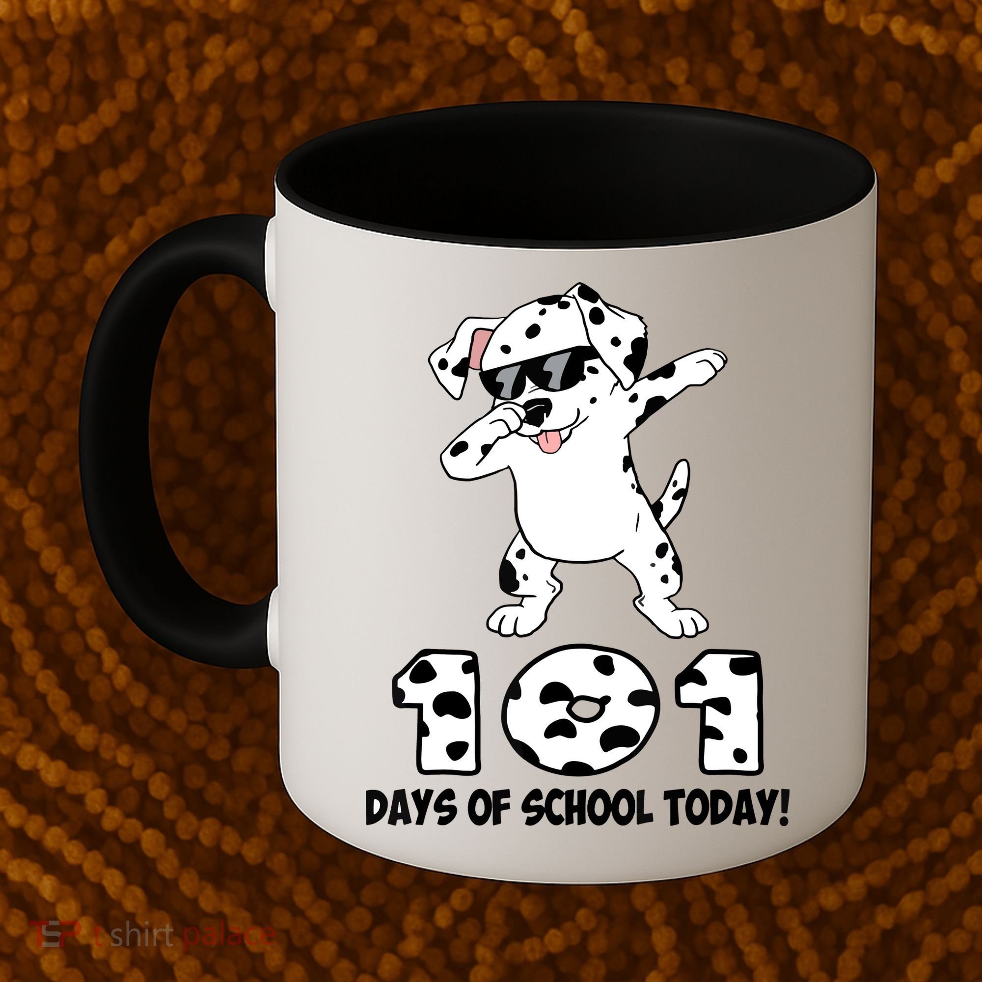 101 Days Of School Dabbing Dalmation Dog Teachers Coffee Mug