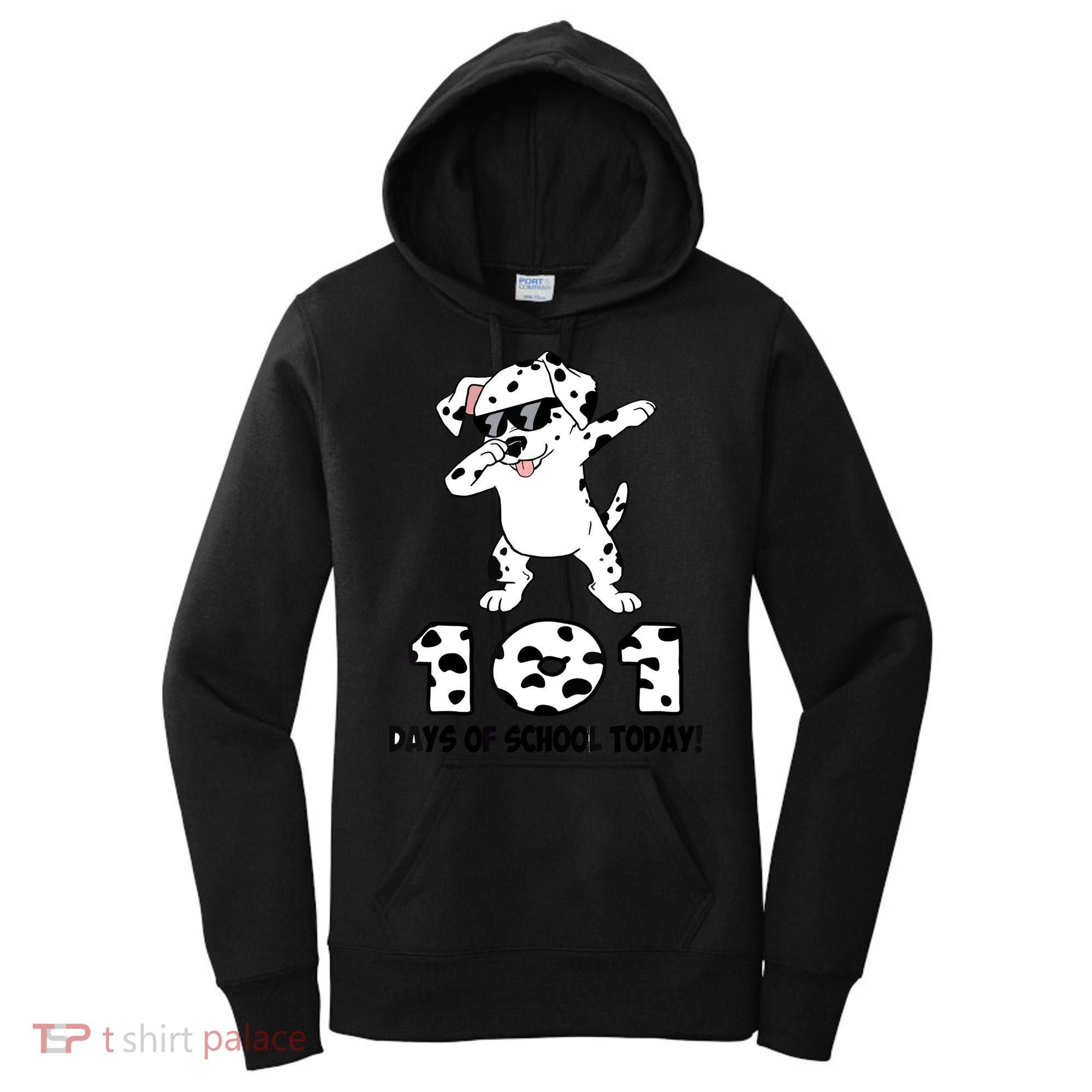 101 Days Of School Dabbing Dalmation Dog Teachers Women's Hoodie