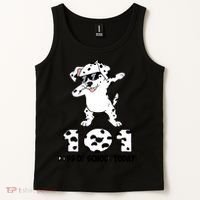 101 Days Of School Dabbing Dalmation Dog Teachers Tank Top thumb 2