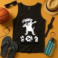 101 Days Of School Dabbing Dalmation Dog Teachers Tank Top thumb 4