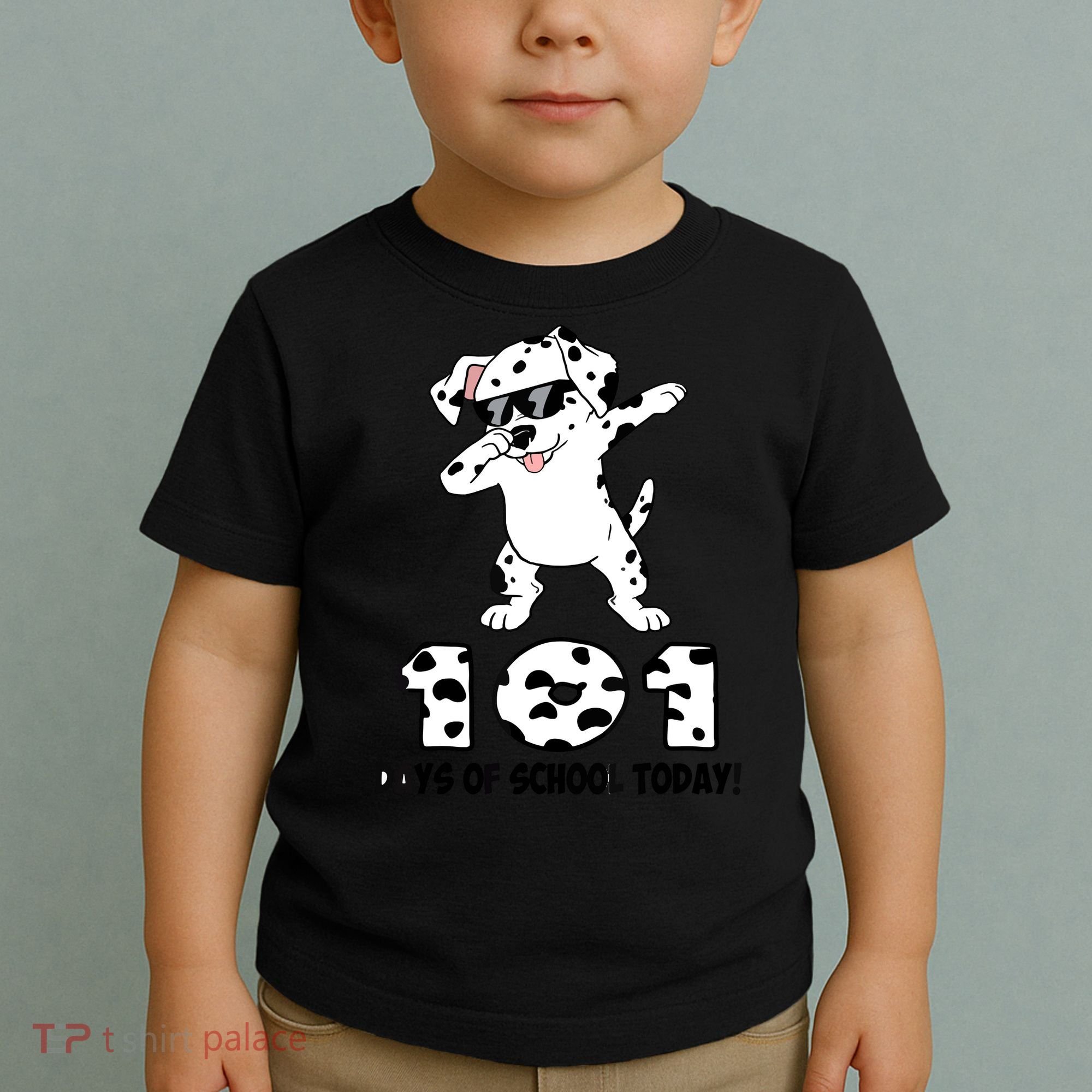 101 Days Of School Dabbing Dalmation Dog Teachers Toddler T-Shirt