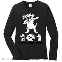 101 Days Of School Dabbing Dalmation Dog Teachers Women's Long Sleeve Shirt thumb 0