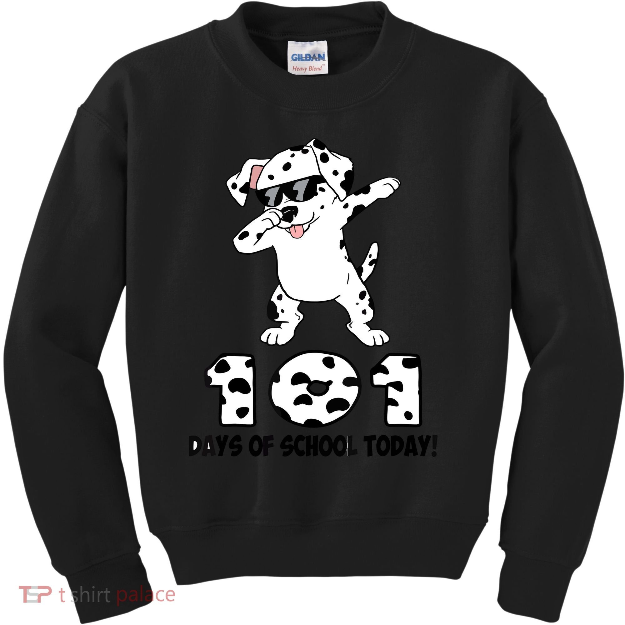 101 Days Of School Dabbing Dalmation Dog Teachers Kids Sweatshirt