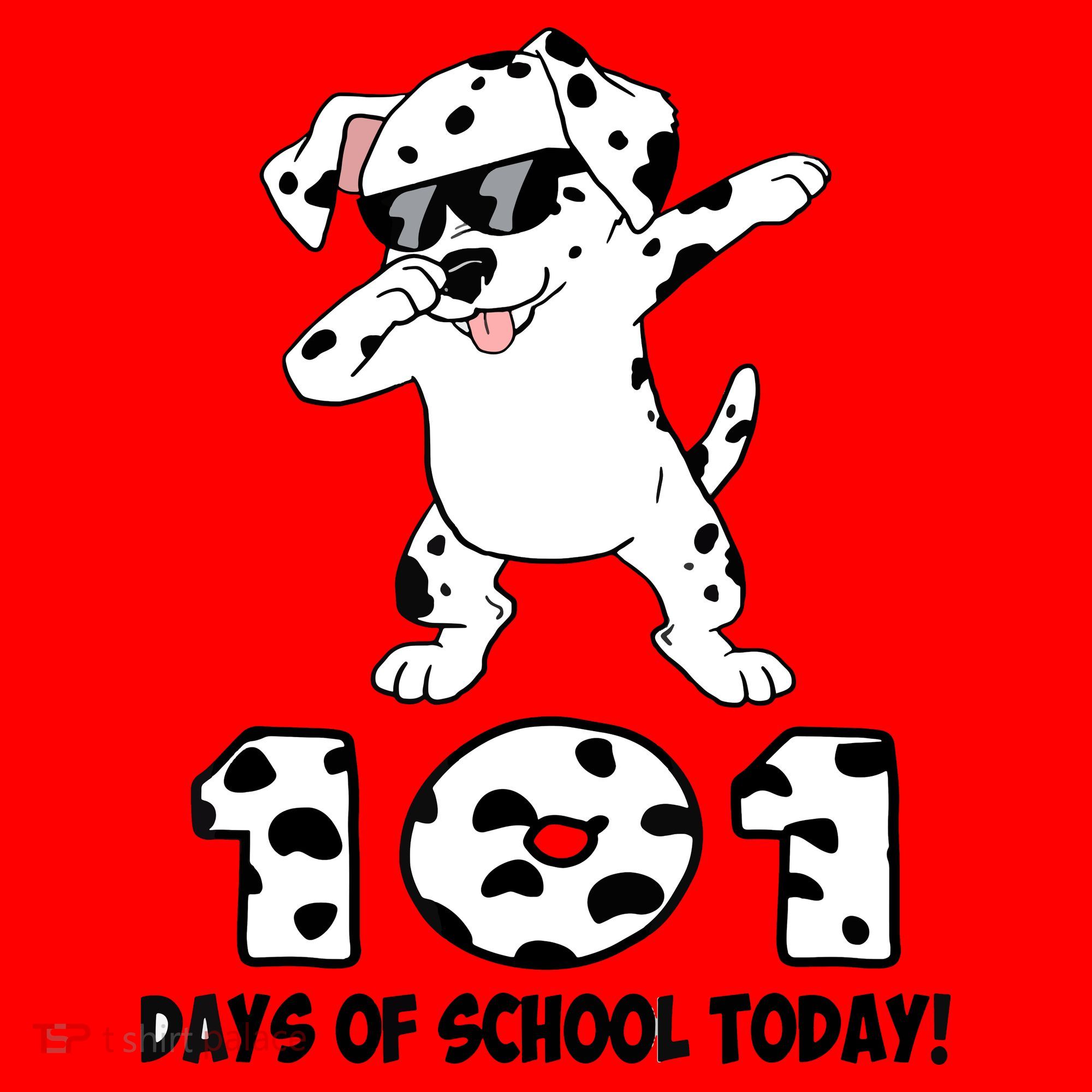 101 Days Of School Dabbing Dalmation Dog Teachers Santa Hat