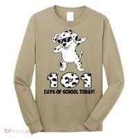 101 Days Of School Dabbing Dalmation Dog Teachers Long Sleeve Shirt thumb 0