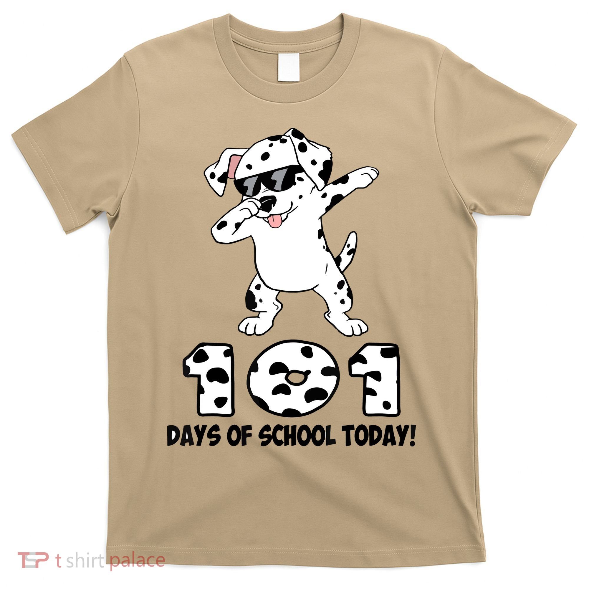 101 Days Of School Dabbing Dalmation Dog Teachers T-Shirt