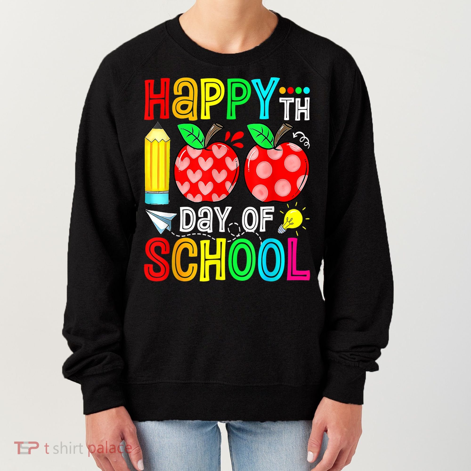 100th Day Of School Teachers Costume 100 Days Students Gift Women's Sweatshirt