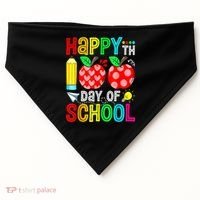 100th Day Of School Teachers Costume 100 Days Students Gift USA-Made Doggie Bandana thumb 0