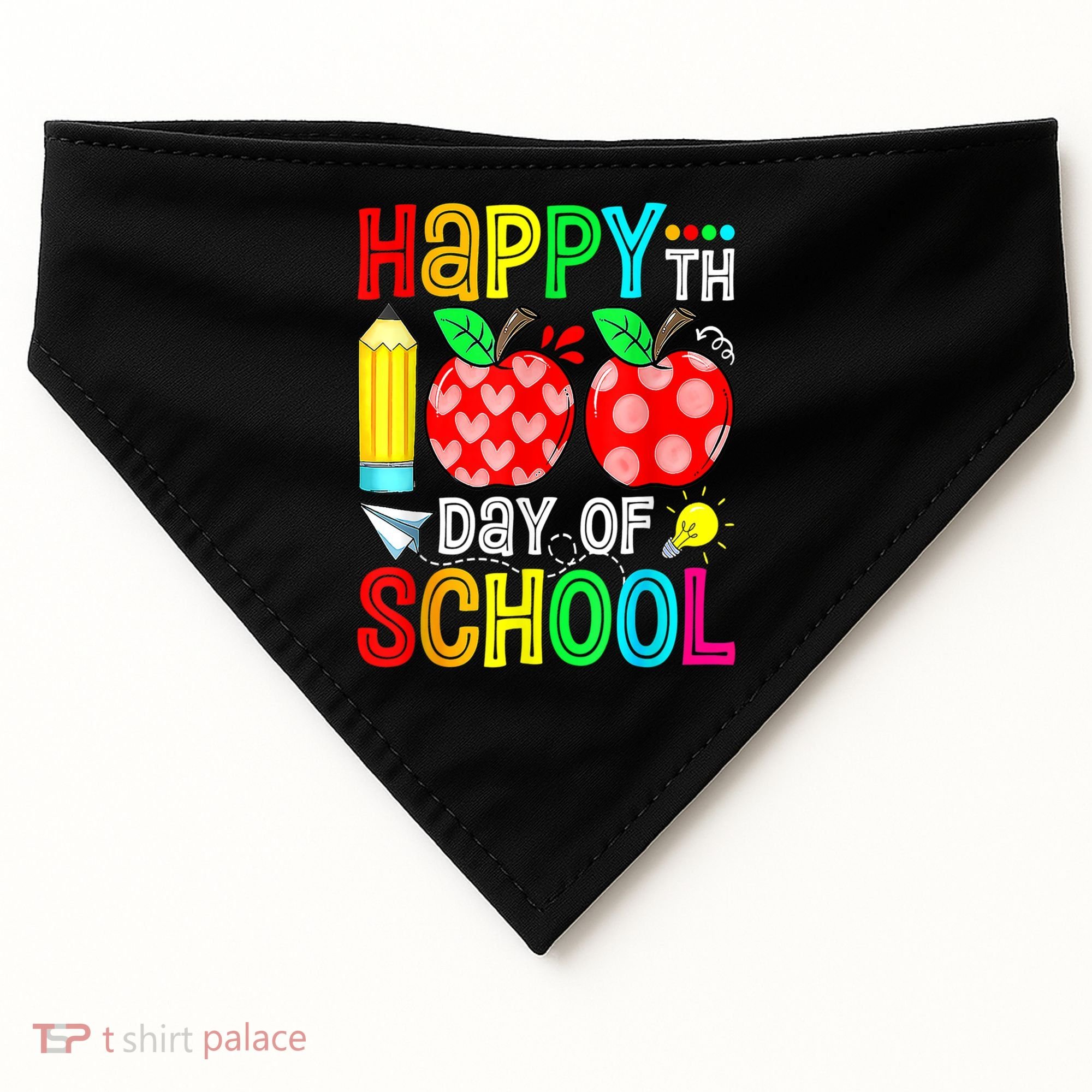 100th Day Of School Teachers Costume 100 Days Students Gift USA-Made Doggie Bandana