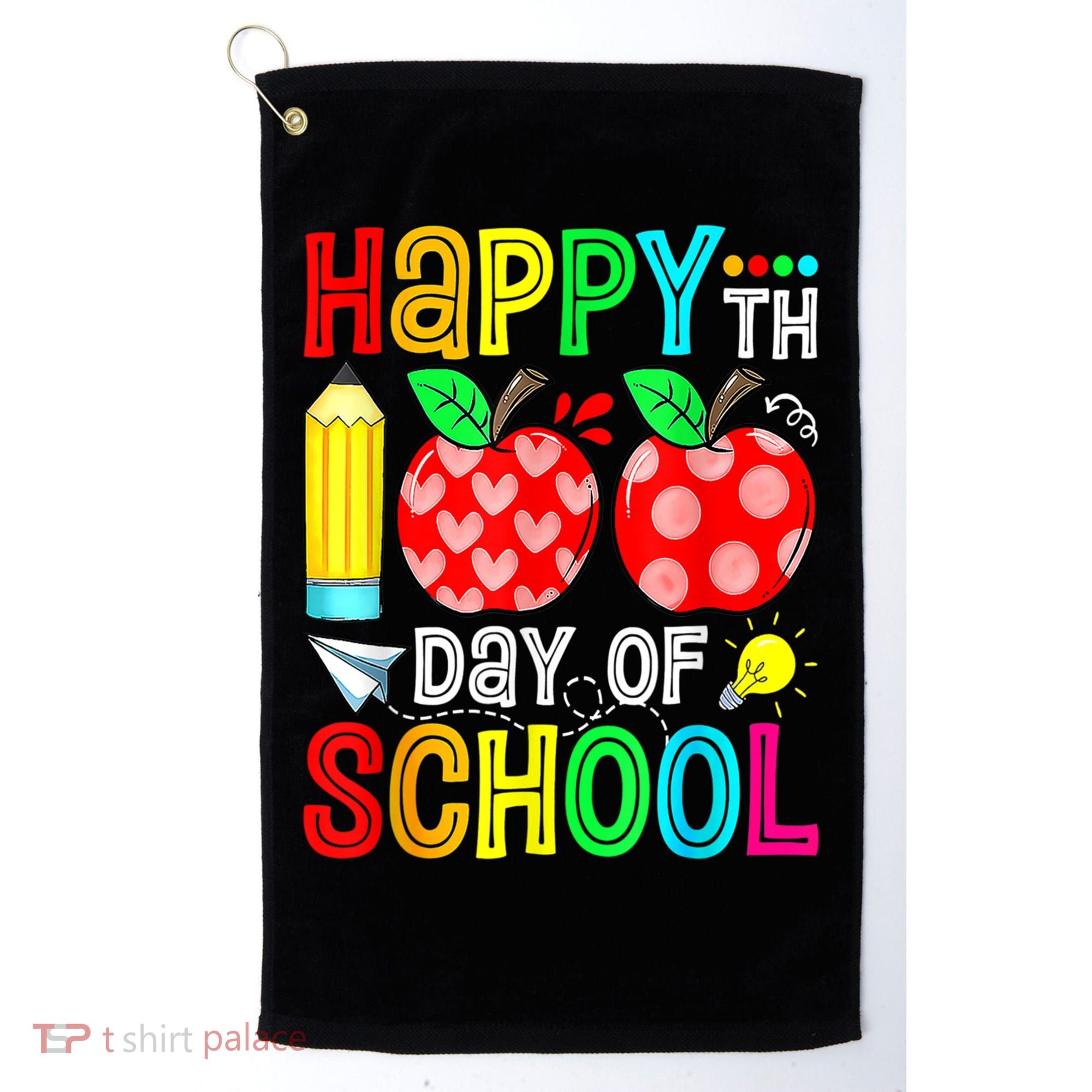 100th Day Of School Teachers Costume 100 Days Students Gift Golf Towel
