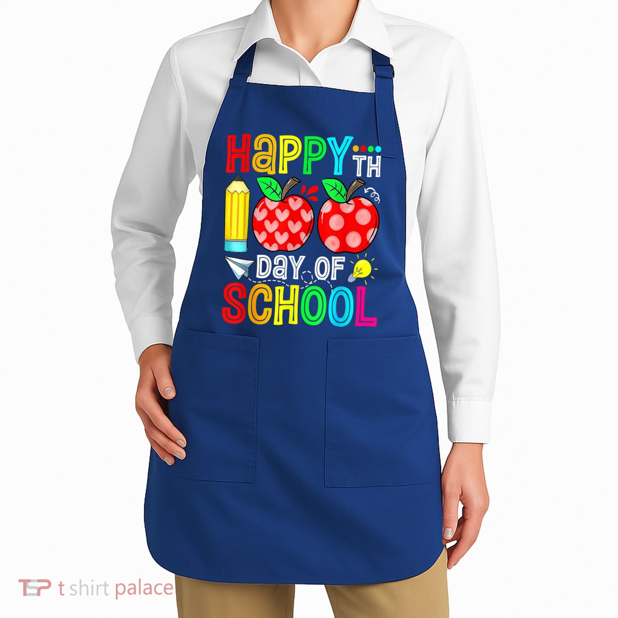 100th Day Of School Teachers Costume 100 Days Students Gift Apron
