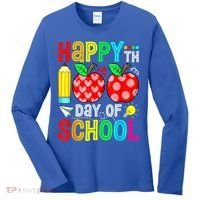 100th Day Of School Teachers Costume 100 Days Students Gift Women's Long Sleeve Shirt thumb 0
