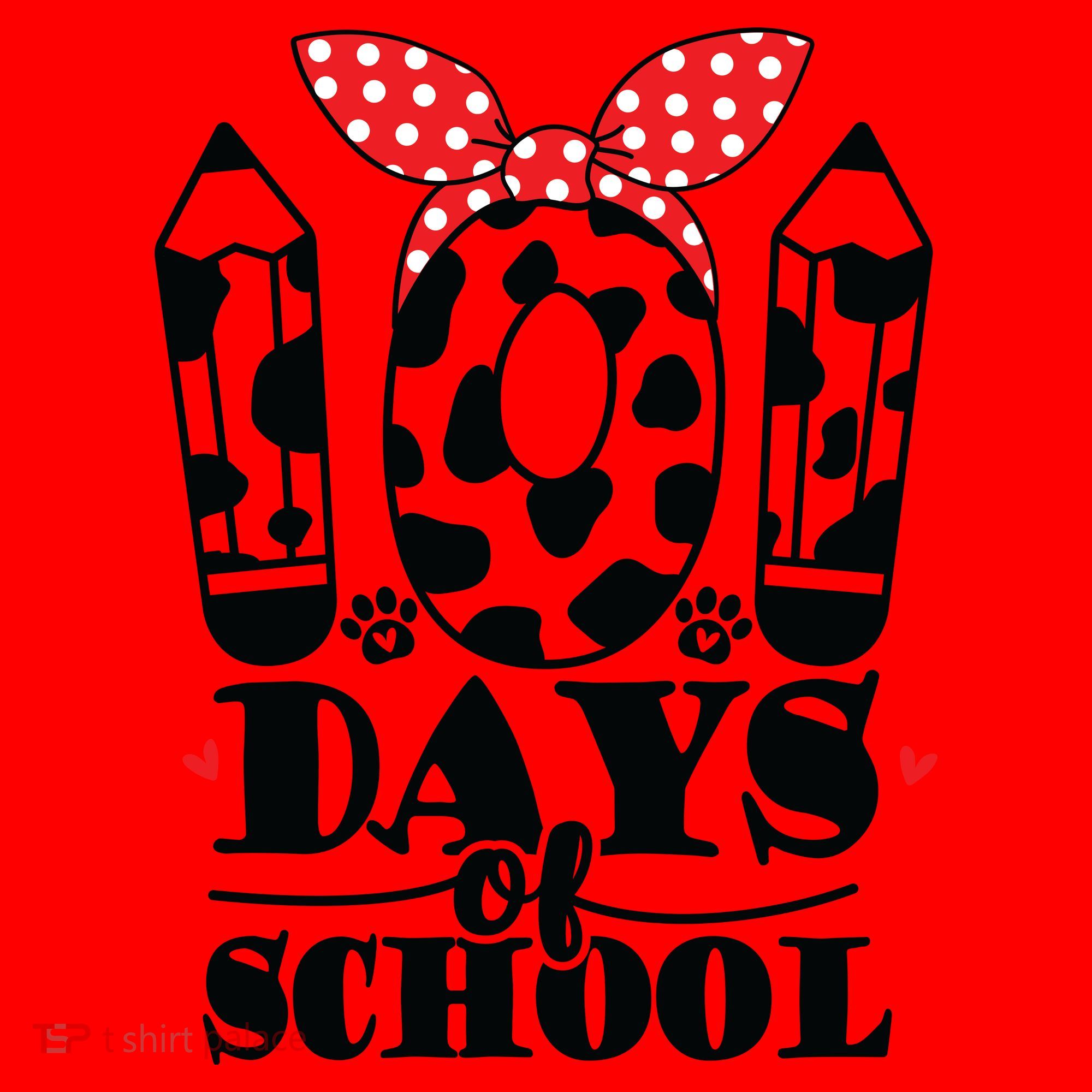 101 Days Of School Dalmatian Logo Cute Santa Hat