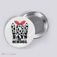 101 Days Of School Dalmatian Logo Cute Button thumb 0
