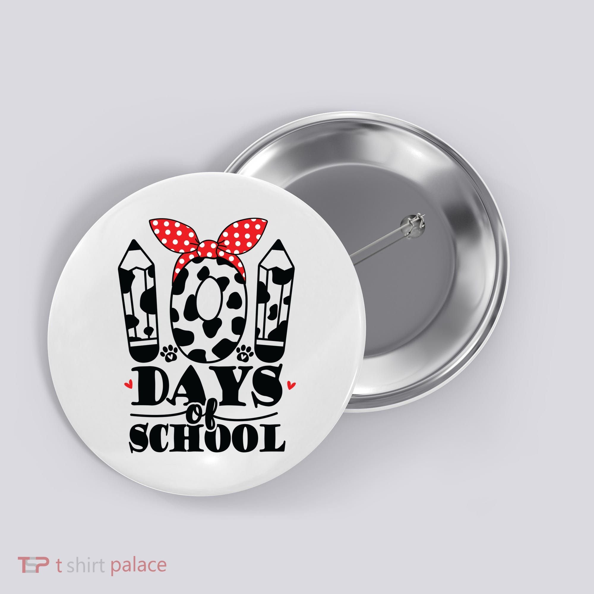 101 Days Of School Dalmatian Logo Cute Button