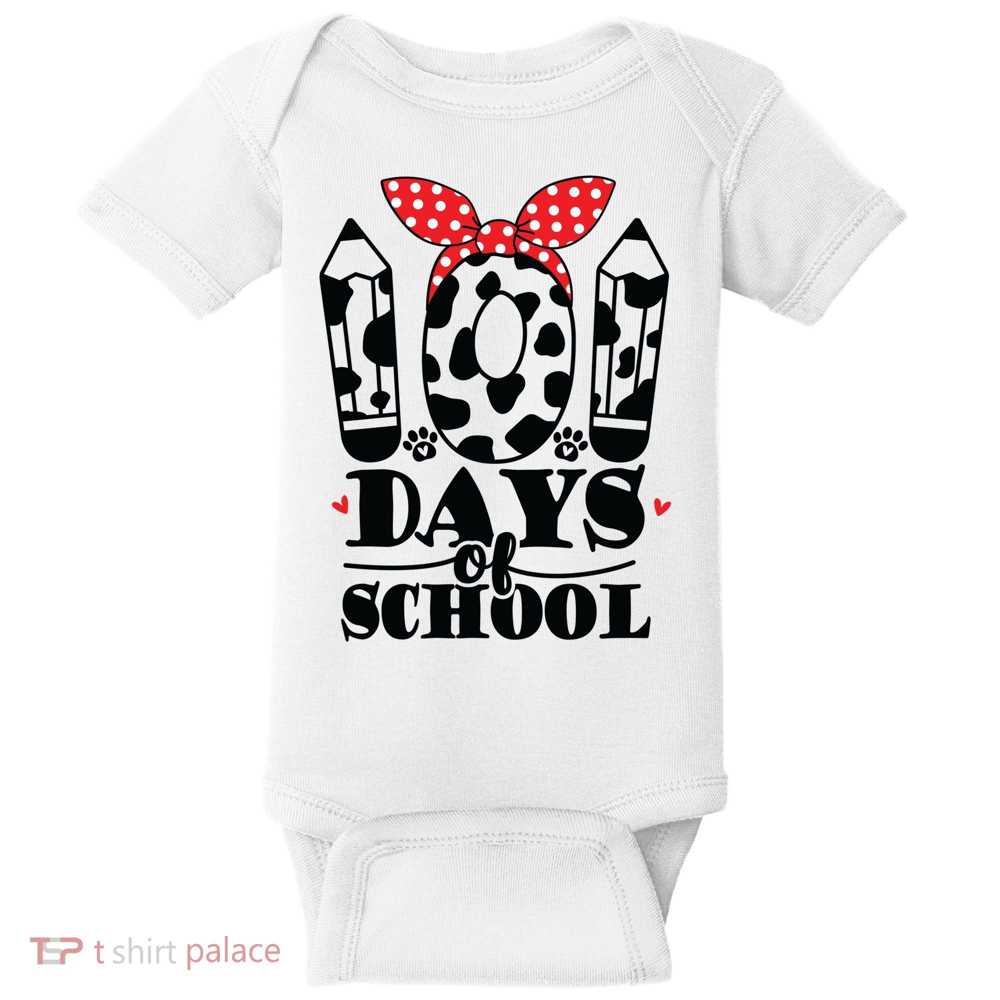 101 Days Of School Dalmatian Logo Cute Baby Bodysuit