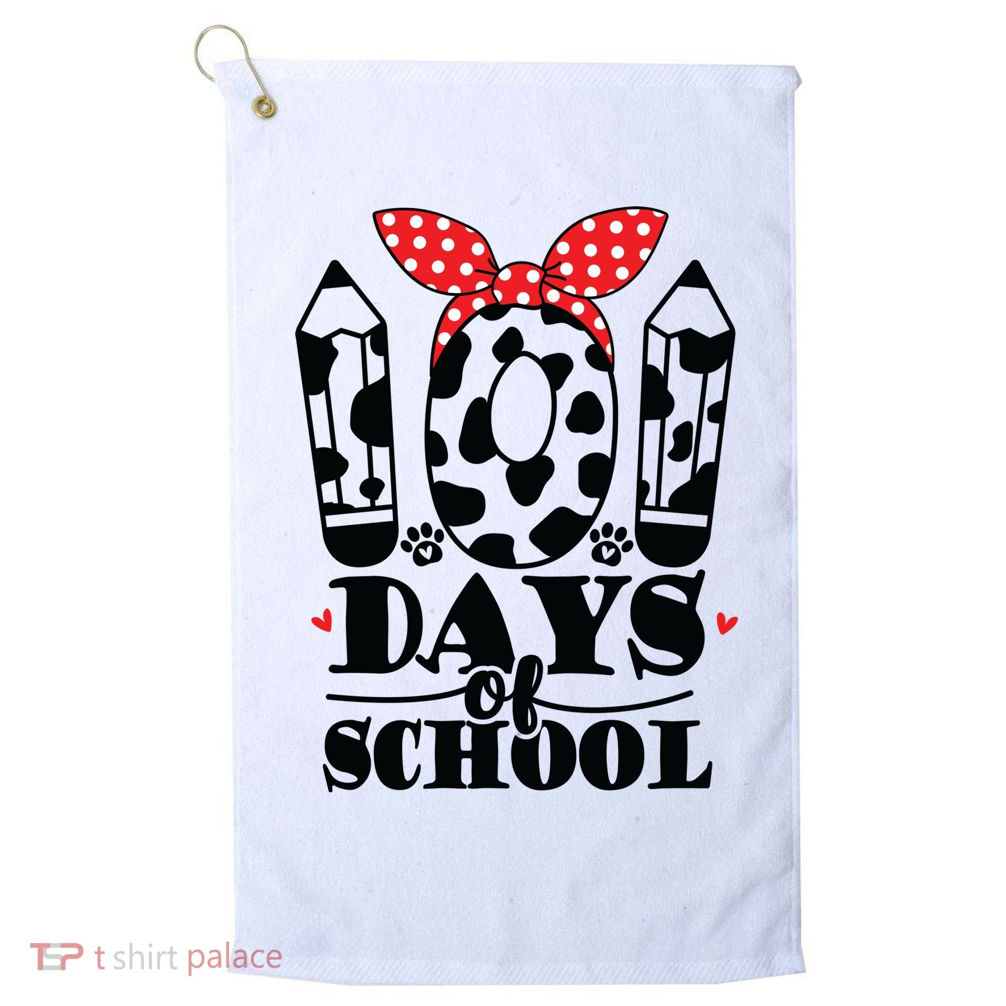 101 Days Of School Dalmatian Logo Cute Golf Towel