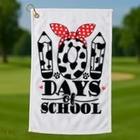 101 Days Of School Dalmatian Logo Cute Golf Towel thumb 1