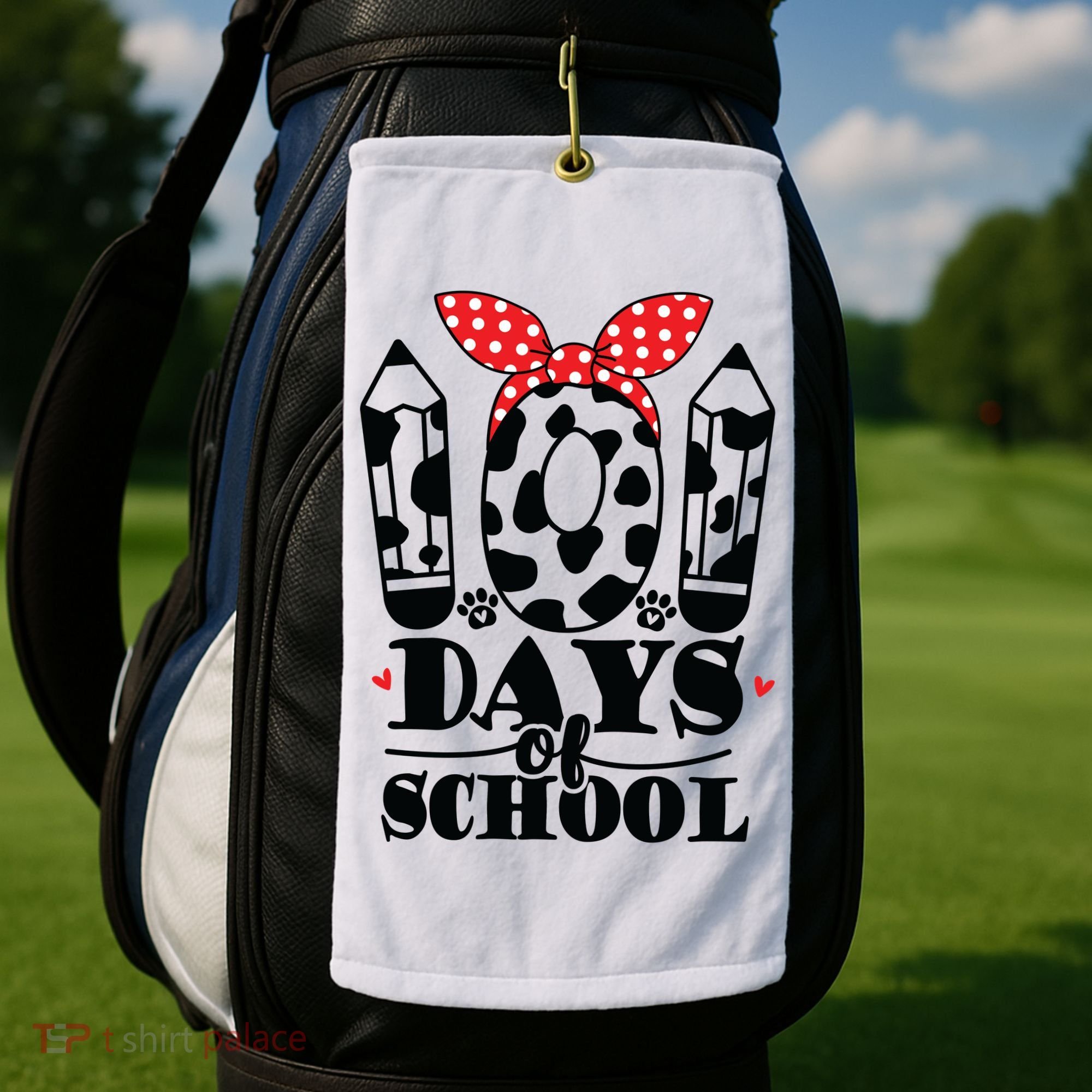 101 Days Of School Dalmatian Logo Cute Golf Towel