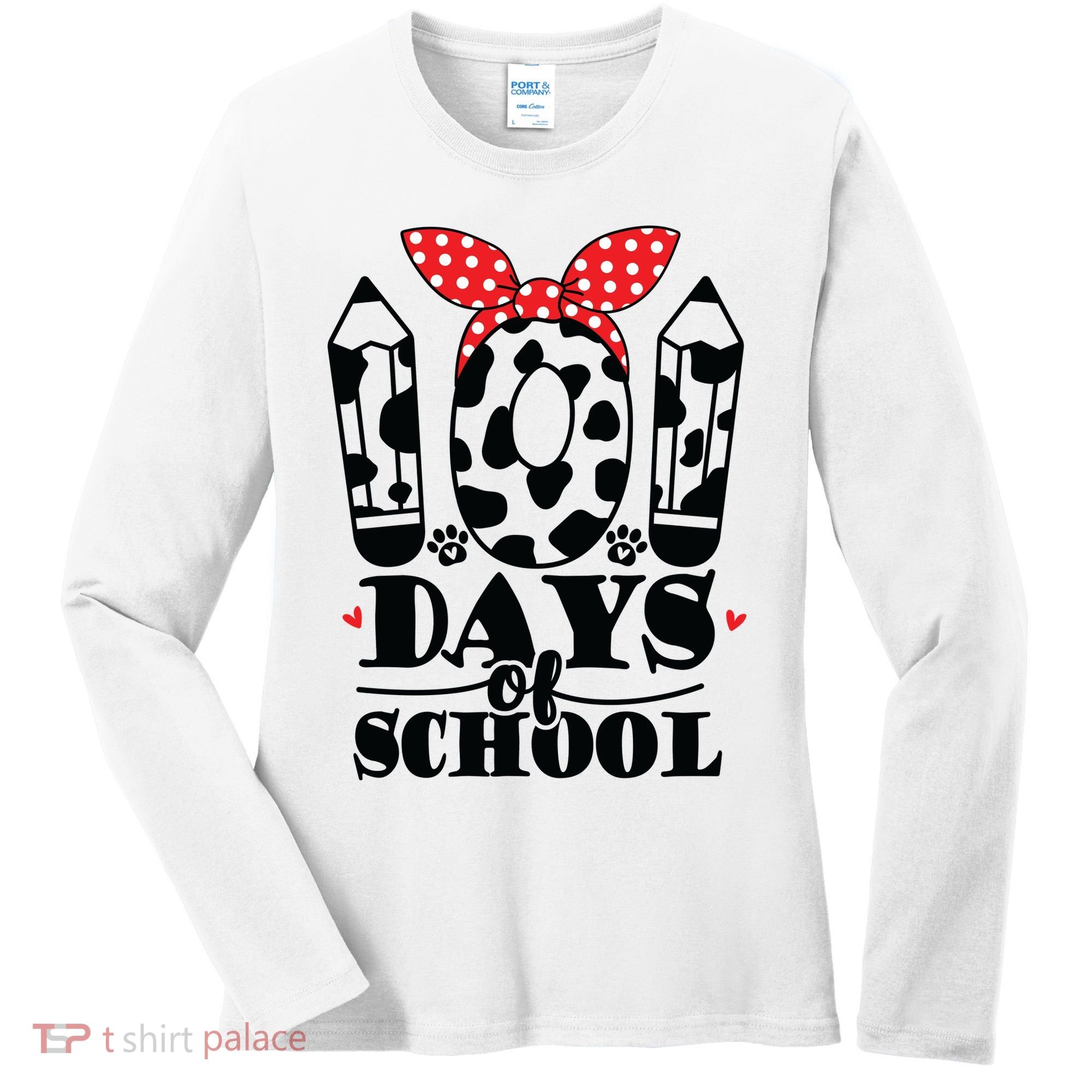 101 Days Of School Dalmatian Logo Cute Women's Long Sleeve Shirt