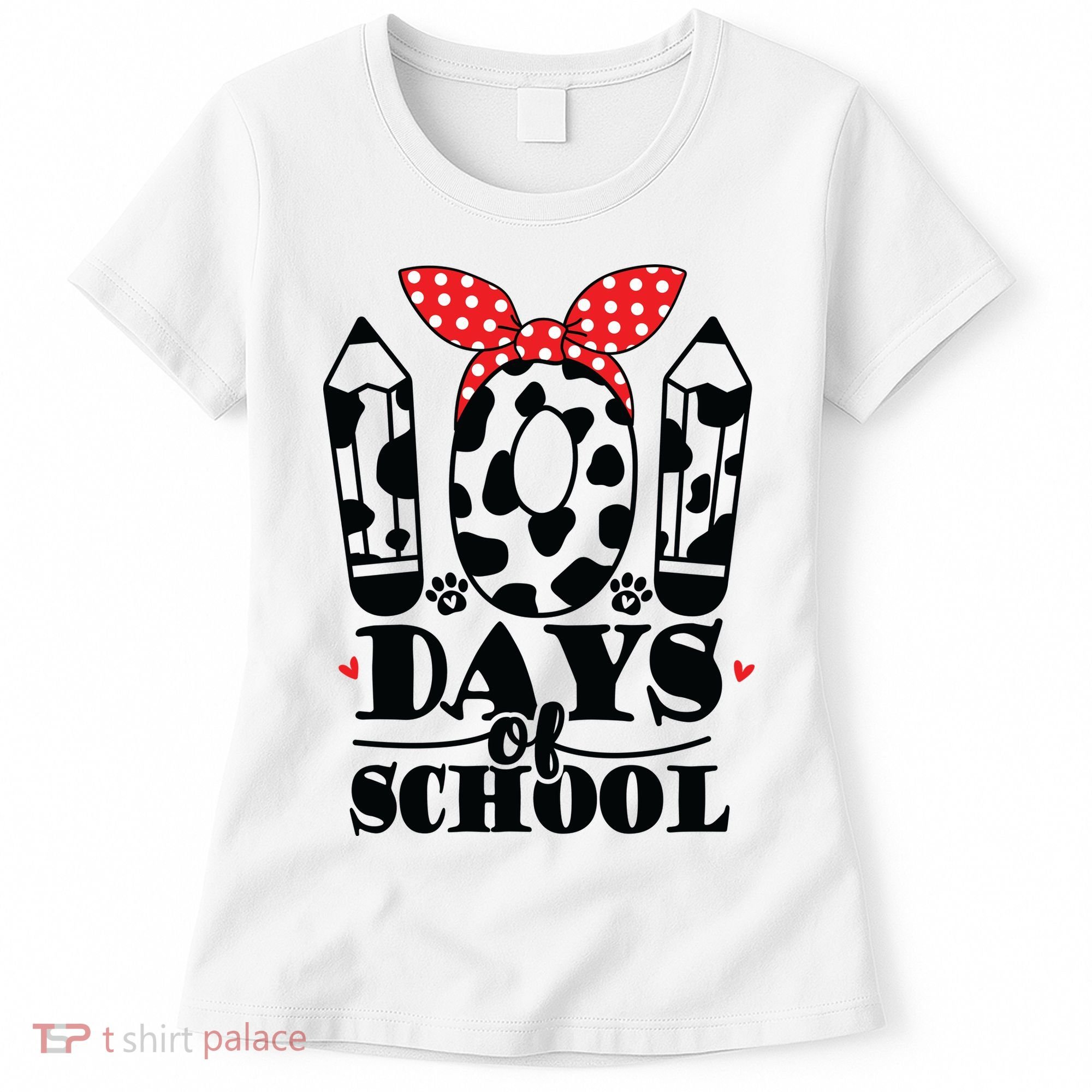 101 Days Of School Dalmatian Logo Cute Women's T-Shirt