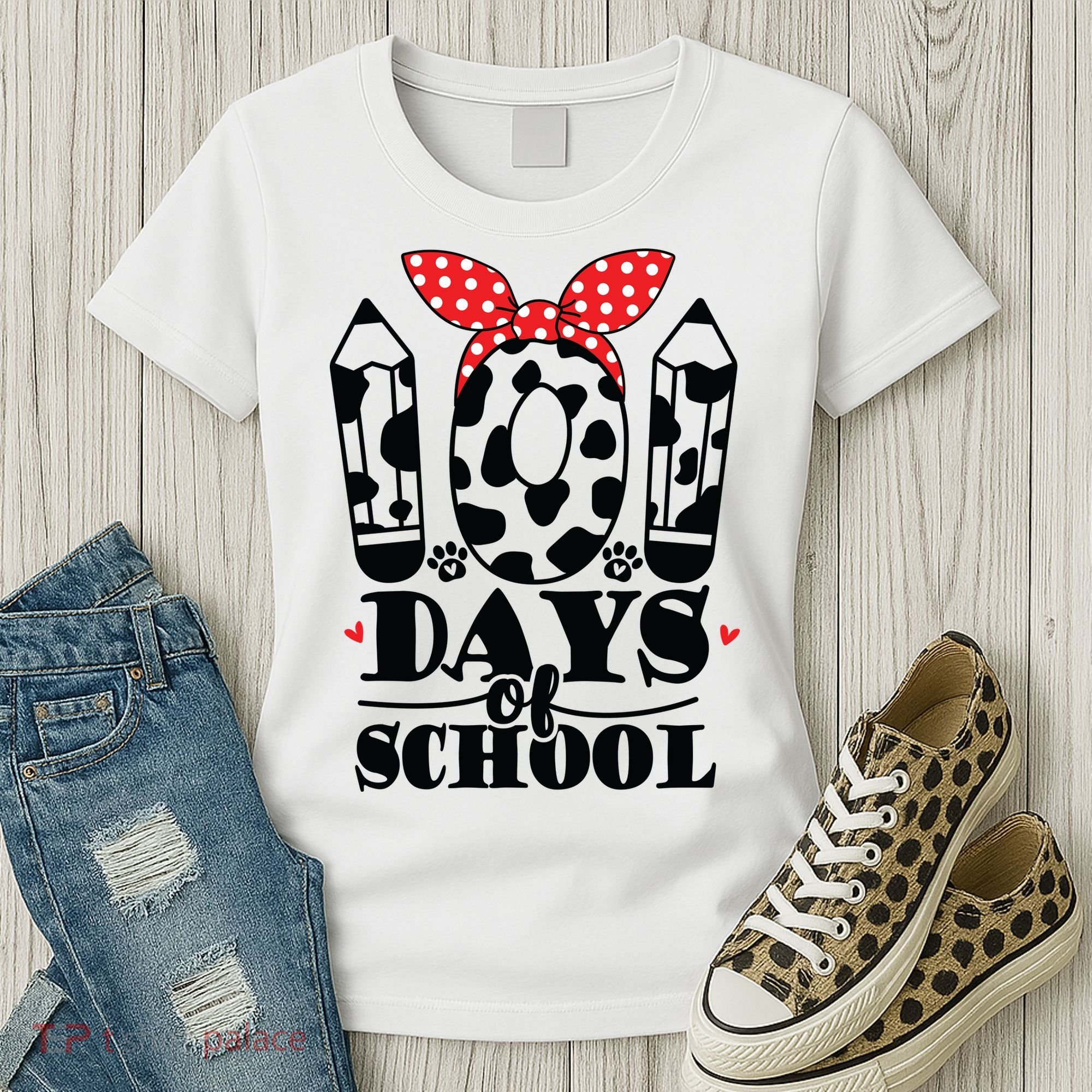 101 Days Of School Dalmatian Logo Cute Women's T-Shirt