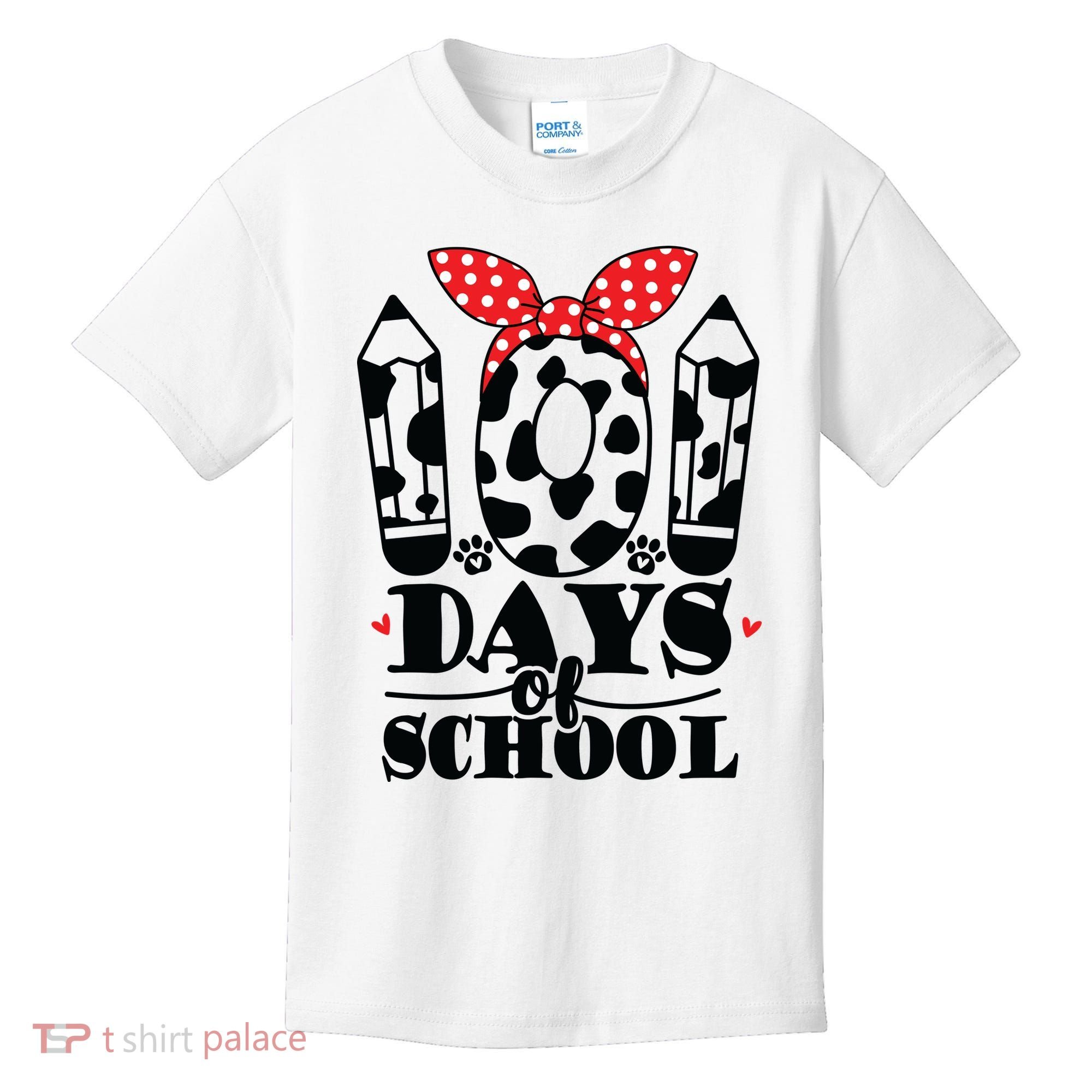 101 Days Of School Dalmatian Logo Cute Kids T-Shirt