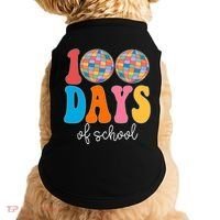 100 Days Of School Disco Celebration Doggie Tank thumb 0