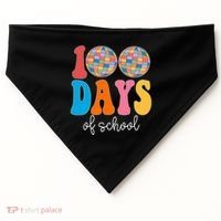 100 Days Of School Disco Celebration USA-Made Doggie Bandana thumb 0