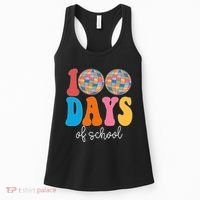 100 Days Of School Disco Celebration Women's Tank Top thumb 0
