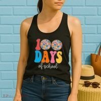100 Days Of School Disco Celebration Women's Tank Top thumb 2