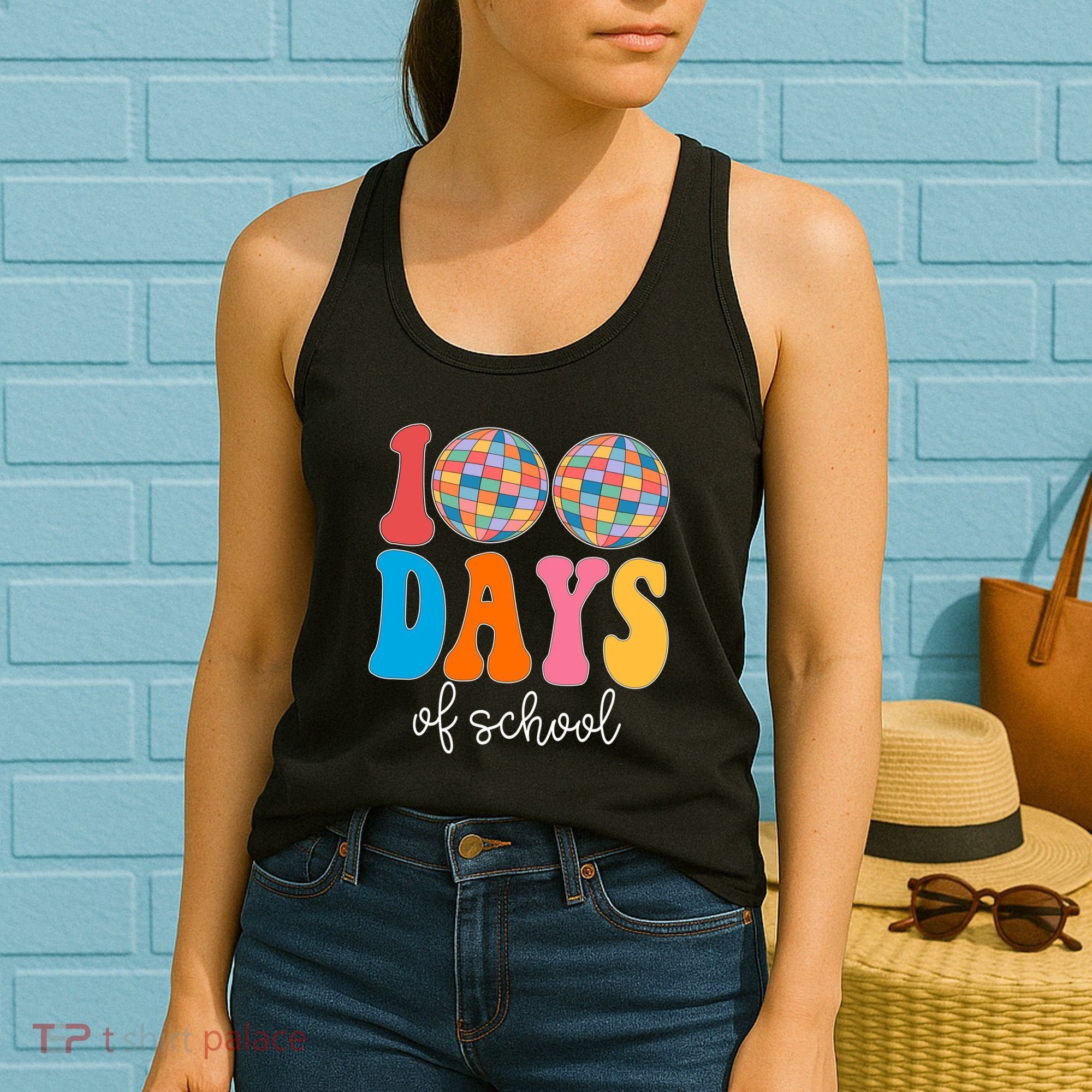 100 Days Of School Disco Celebration Women's Tank Top